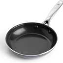 Blue Diamond 8" Nonstick Frying Pan Skillet, Ceramic Diamond Infused PFAS-Free, Dishwasher & Oven Safe, Stay Cool Handle, Durable Non Toxic Metal Utensil Safe, Egg & Omelet Pan, Gray
