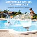 Pool Fountain Waterfall for Above Ground/Inground Pools, Auto-Swing Wide Spray Sprinkler Fountain, Adjustable Height 16-23", Swimming Pool Accessories for Relaxation & Water Cooling, Pool/Spa Decor