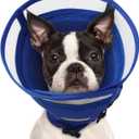 Dog Cone for Dogs After Surgery,Foldable Dog's Cone Collar,Adjustable E Collar Alternative to Stop Licking,Pet Cones for Dog & Cats,Doggy Surgery Collar,Dogs Recovery Collars & Cones,Blue,S (S(Neck Girth:9.4"-11.8"))