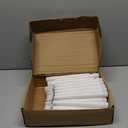 Baquler 50 Pcs 8.5 Inch Flameless Taper Candles Battery Operated Taper Candles Bulk LED Flickering White Candlesticks for Wedding Church Table Centerpiece Halloween Christmas Party Decor