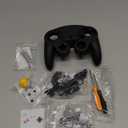 eXtremeRate Black Faceplate Backplate for Nintendo Gamecube Controller, Soft Touch Grip Replacement Housing Shell Cover with Buttons for Nintendo Gamecube Controller - Controller NOT Included