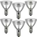 Vinaco PAR30 Long Neck Halogen 60W 120V, Long Lasting 6 Pack PAR30L Flood Light Bulb, PAR30 Dimmable, High Output 1000LM with PAR 30 E26 Warm White 2800K Indoor Outdoor PAR30LN