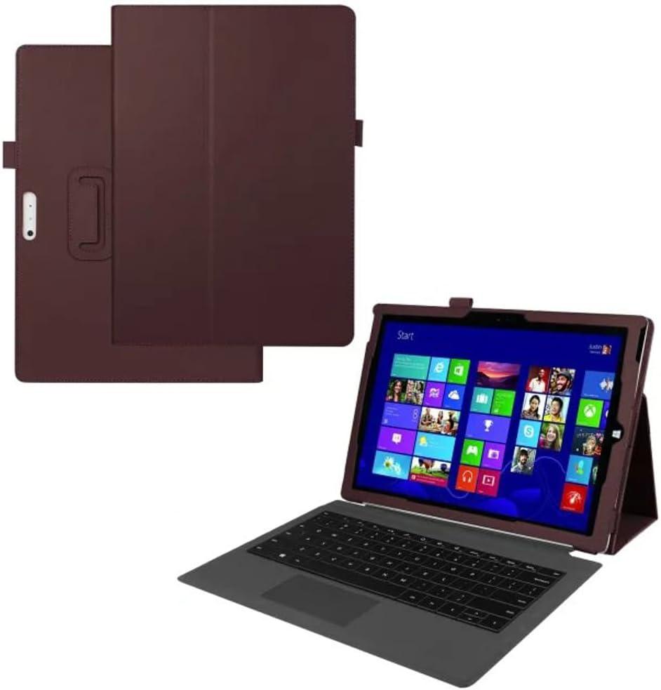Tablet Cover for Microsoft Surface Pro 3rd 4th 5th 6th 7th Gen 12.3"(2014 2015 2017 2018 2019 Release), Ultra Slim Folio Stand Leather Case for Microsoft Surface Pro 3/4/5/6/7 (Brown)
