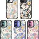 Bouvardia for iPhone 16 Case, Cute Design for Women & Girls, Protective & Aesthetic, Floral Theme - Flowers Blossoming (Gray Bumper)
