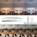 47" Wood Grain Pendant Lights Kitchen Island Lights LED Linear Hanging Light Modern Chandelier for Dining Room Table Dimmable with Remote Control & Memory Function Lighting Fixture, 47.2 Inch