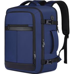 Travel Backpack for Men,Carry On Backpack with Shoe Pouch, TSA 15.6" Laptop Back Pack Flight Approved, College Gym Bag Casual Daypack for Weekender Business Hiking,Bookbag Travel Essentials,Blue
