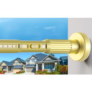 Long Tension Rod 41-126inch Gold Tension Curtain Rods no Drilling