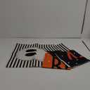 GEEORY Halloween Pillow Covers 20 x 20 Inch Set of 4, Striped Polka Dot Spooky Ghost Black Cat Boo Eek Decorative Throw Pillowcases Indoor Holiday Decoration for Home Party Sofa Couch G0116-20 (Multicolor)