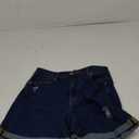 Luvamia Women's Casual Ripped Denim Shorts High Rise Summer Destoryed Jeans Shorts Jean Shorts Womens High Waisted Shorts Women Reef Blue Size Large