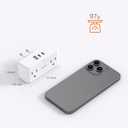 2 x 2 Pack  7 in 1 European Travel Plug Adapter, Travel Essentials, International Travel Adapter with 4 Outlets 3 USB Ports(2 USB C), US to Europe Plug Adapter to Most Europe Spain Italy France