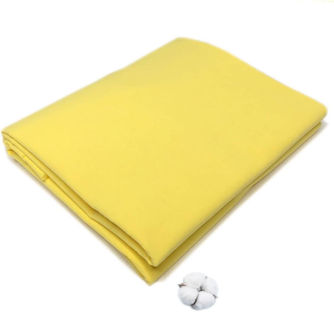 2 Yard Solid Fabric 59 inch Wide 100% Cotton Fabric by The Yard for Quilting Sewing Crafting (Light Yellow) (Color5)