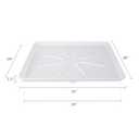Heavy Durable Plastic Washing Machine Drain Pan Size 30X32 Including 1" Drain Fittings (White)