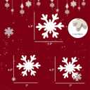 Christmas Decoration - 3PCS Snowflake Signs for Winter Decorations Farmhouse Rustic Wooden Snowflake Blocks for Tiered Tray, Mantel and Table Centerpiece Ornaments