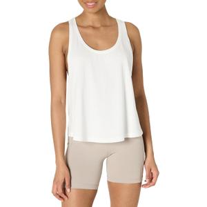 Amazon Essentials Women's Active Soft Cotton Racerback Relaxed Fit Lightweight Yoga Workout Tank with Drop Armholes (XX-Large, White)