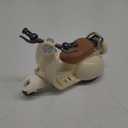 Mini Electric Doll Scooter Vehicles Toy, Funny Doll Accessory with Music & Lights Could Rotate 360 Cute Plastic Scooter Toy Ornaments Battery Not Included (Cream)