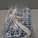 Boho Decorative Throw Pillow Covers 12x20 Inch, Chenille Tufted Pillow Cover Striped Textured Lumbar Farmhouse Accent Pillowcase for Couch Sofa Bedroom Living Room, Blue White Stripe, 1 Pack