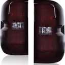 GRAND ORANGE Tail Lights Assembly Rear Lights Compatible With 2016-2019 Chevy Silverado 1500 2500 HD,Smoke Lens Rear Brake Lamp