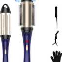 Curling Iron Thermal Brush Ionic Heated Brush Makes Hair Smoother, Thermal Round Curling for Easy & Fast Blowouts Look