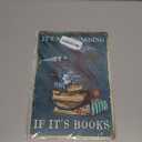 Bookish Gifts Dargon Valentines Gifts Vintage Dragon Tin Sign It's Not Hoarding If It's Books Sign for Home Cafe Bedroom Library Bookshelf Wall Decor 8x12 Inch (3018) (Blue)