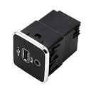 UOIENRT Compass USB AUX Charging Port Socket AUX/USB, Replacement for Jeep Cherokee 2017-2021 Dodge Mopar, 53224228 5XG28DX9AD 53223309 60927870 5XG28DX8AA 5XG28DX9AA 5XG28DX9AB 5XG28DX9AC