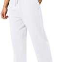 Pudolla Men's Cotton Yoga Sweatpants Athletic Lounge Pants Open Bottom Casual Jersey Pants for Men with Pockets, Size L