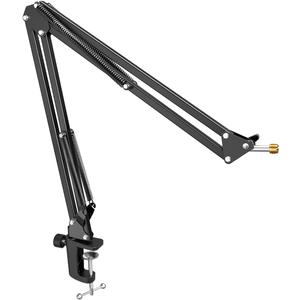 Microphone Arm Stand, FIFINE Suspension Boom Scissor Mic Stand with Heavy Duty Clamp, 3/8" to 5/8" Adapter, for Voice-over, Gaming, Recording, Studio, Home Office (CS1) (Black)