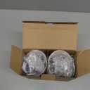 SUNVIE 2 Pack Uplighting Indoor Floor Can Light, 5W Up Lights with 2700K LED GU10 Bulbs, Uplights Floor Spot Lights Indoor for Home Accent Lighting, 5.9 FT Plug Cord & Foot Switch (White)