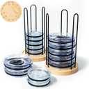 2PC Tumbler Lid Organizer, Detachable Cup Lid Organizer for Simple Modern Tumbler/Yeti Tumbler/Stanley Tumbler Lids, Holds up to 20 Lids, Cup Organizer for Kitchen Organizers and Storage