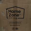 Home Zone Living 13 Gallon Slim Kitchen Trash Can with Dual Compartments for Recycling, Stainless Steel, Black, 50 Liters Total