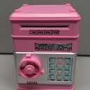 Refasy Piggy Bank Cash Coin Can ATM Bank Electronic Coin Money Bank for Kids Age 3-12, Money Savings Box Mini ATM Coin Bank Toys Gifts for 3 4 5 6 7 8 9 10 11 12 Year Old Boys Girls (Pink)