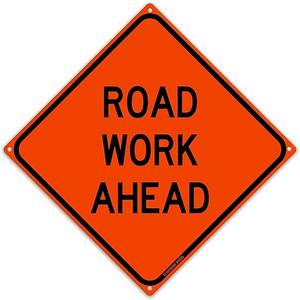 Roll-Up Sign-36" Diamond Grade- Work Area Ahead