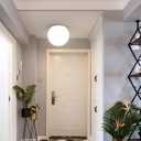 Modern Globe Wall Sconce with White Glass Shade 5.5" Indoor Wall Light