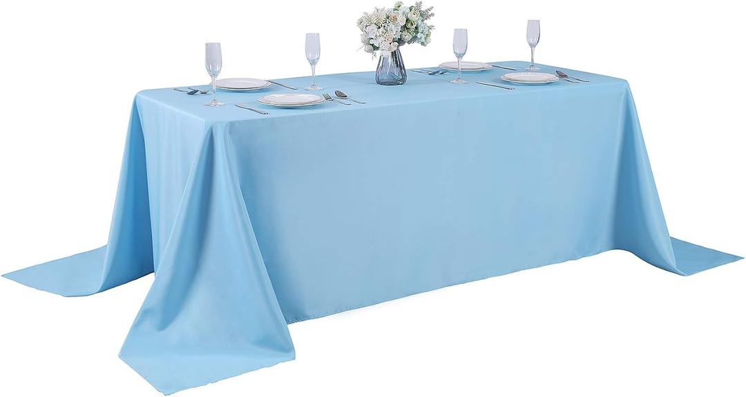 Rectangle Tablecloth 140x280  inch Washable Polyester Fabric Table Cloth for Wedding Party Dining Banquet Decoration