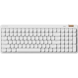Flow Lite 100 Keys Low Profile Mechanical Keyboard, Swappable Rechargeable Wireless Keyboard with 2.4G Receiver, Bluetooth and Wired Connection for Windows, Mac/Spector Linear Switches (Off-White)