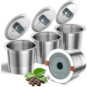 RETHONE Reusable K Cup for Keurig: Stainless Steel K Cup Coffee Pods Compatible with Keurig 1.0 & 2.0 Coffee Makers Machine, BPA-Free Refillable Coffee Filters with Tight Seal, Easy to Clean