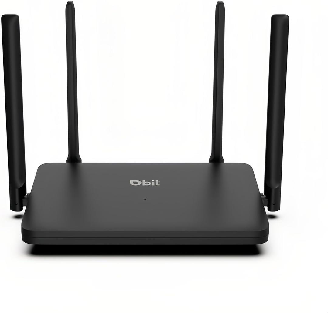 DBIT AX1800 WiFi 6 Router Dual Band Wireless Internet Router, Wireless Speed (Up to 1.8 Gbps) with 4 x Gigabit Ethernet Ports, MU-MIMO, OFDMA, WPA3, IPV6, Easy Mesh, Guest WiFi, Parental Controls