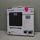 Taylor Digital Scales, 400 LB Capacity, Carbon Fiber Anti-slip Mat, 11.8 x 11.8 Inches, Black