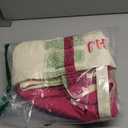 3 Pcs Empty Mahjong Canvas Bag Gift Embroidered American Mahjong Set Incl Tiles Bag and Racks & Pushers Drawstring Bags(Pink,Regular)