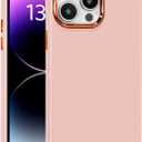 Case for iPhone 15 Pro Max - Silicone Shockproof Cover with Soft Anti-Scratch Microfiber Lining, Compatible with iPhone 15 Pro Max, Pink