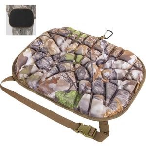BLISSWILL Hunting seat CushionStadium Cushion100% Memory Foam Silent Lightweight for Camping, Hunting, FishingCampingOutdoor (Super Camo-timber)