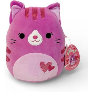 Squishmallows 2026 Original 8-Inch Valentine Squad Plush - Collectible Soft & Squishy Mini Stuffed Animal Toy - Add to Your Squad - Gift for Kids, Girls & Boys (Harrell The Cat)