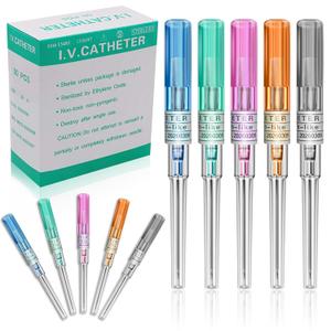 Catheter Piercing Mixed 50Pcs Ear Nose Catheter 14G 16G 18G 20G 22G Piercing Tools Hollow for Lip Tongue Belly Navel Cartilage Piercing Kit