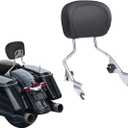 Detachable Sissy Bar fit for Harley Davidson, Passenger Rear Backrest with Quick-Release Design for Touring Electra Glide Road King Road Glide Street Glide Ultra Limited 2009-2024 (Chrome)