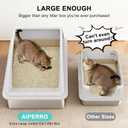 AIPERRO Stainless Steel Litter Box Extra Large for Big Cats and Multi-Cats | Jumbo Extra Large Metal Cat Box with High Sided Lid, Anti-Urine Leakage, Non-Stick,Include Litter Scoop