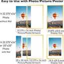 JCJMY 22.375x34 Picture Frame with 20x30 Mat, Display Photo 20x30 with Mat or 22.375 x 34 Without Mat, Wall Hanging Large 22.375 by 34 Poster Frame with Plexiglass, Gold
