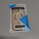 NITITOP Compatible with iPhone 13 Pro Max Case Cute Clear Glitter [Compatible for MagSafe] Plating Heart Sparkle Bling Magnetic Girl Women Electroplated Frame Camera Protection Back Cover - Gold