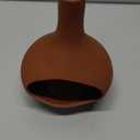 Palo Santo Holder Handmade Ceramics Incense Burner Chimney Dish Smudge Bowl for Palo Santo Sticks Sage Bundles with Brush(Brown) (Round, Red)