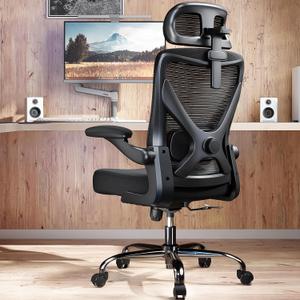 Ergonomic Office Chair: Mesh Desk Chair Comfy with Headrest& Lumbar Support, Pack of 1