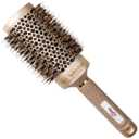 Baasha Hair Brush, Large 3 Inch Round Brush with Boar Bristle, Vented Ceramic Barrel, for Long Hair, Curly Hair, Salon Quality, 1 Count