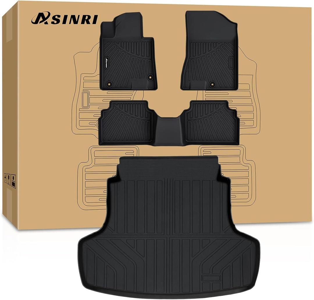 Floor Mats & Cargo Liner for 2021-2026 Kia K5 (Only FWD Models) & Hyundai Sonata/Sonata Hybrid 2020-2026 Car Floor Liners with Trunk mat